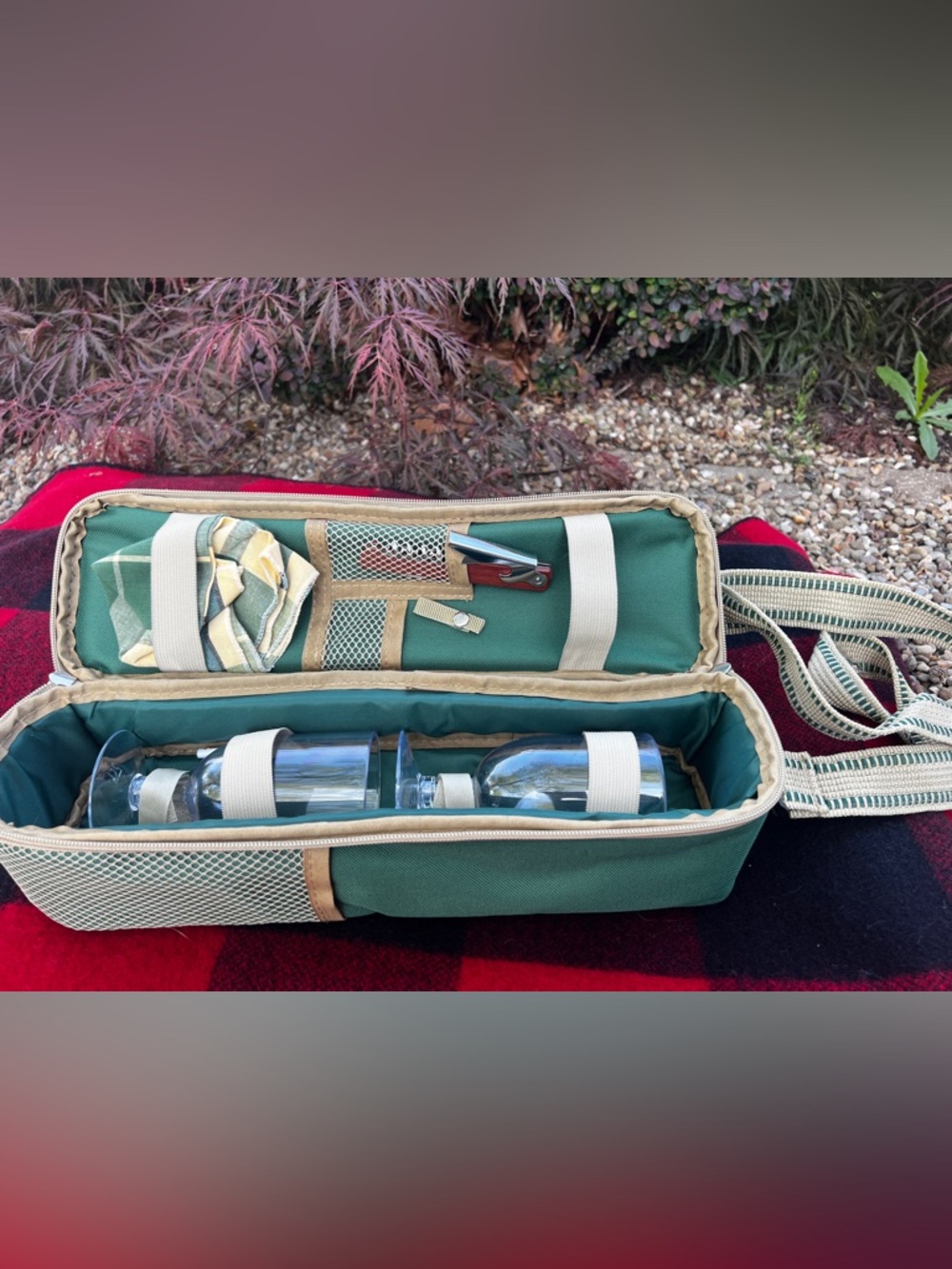 Retro Picnic Plus Wine & Cheese Tote